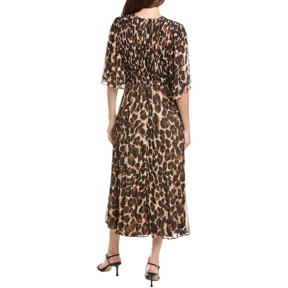 Joseph Ribkoff Womens Pleated Midi Dress, Brown - Picture 2 of 3